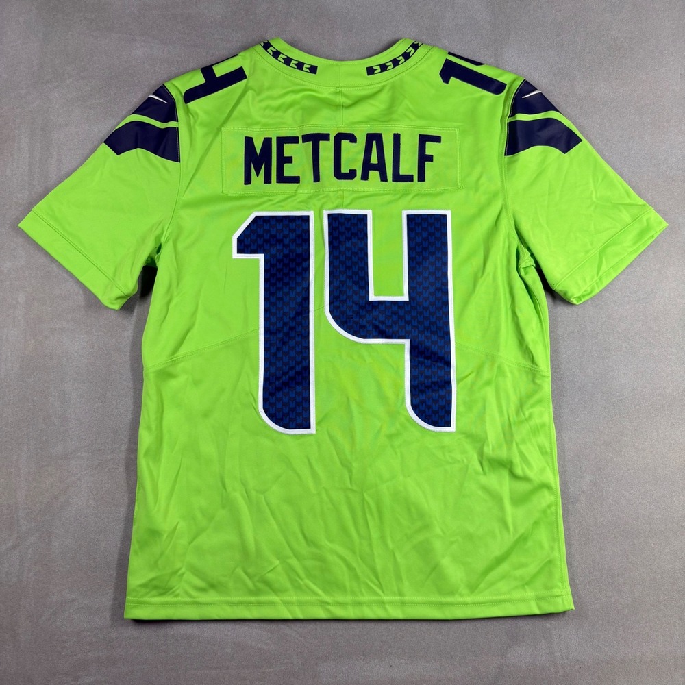 Nike Seattle Seahawks DK Metcalf #14 On Field Jersey Action Green Mens Medium